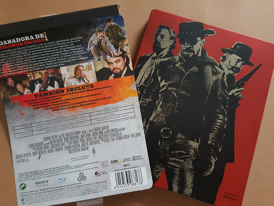 Fotografías del Steelbook de Django Desencadenado en Blu-ray con BSO 10