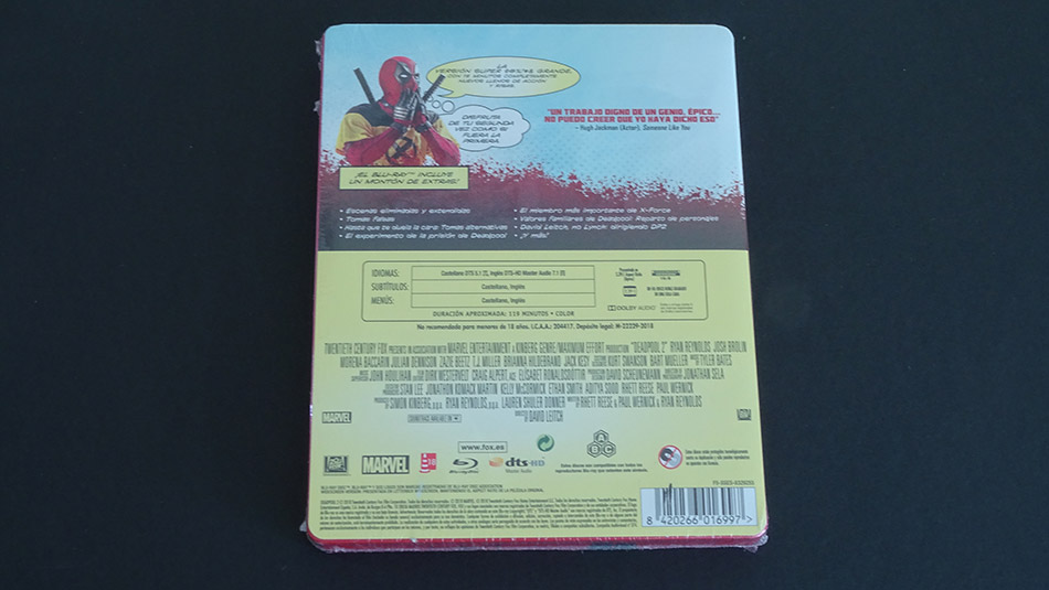Fotografías del Steelbook de Deadpool 2 en Blu-ray 3
