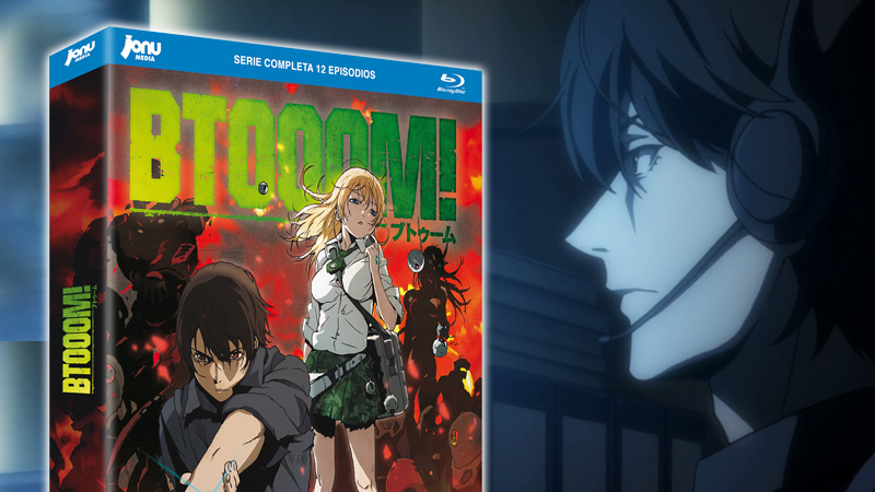 Diseño del pack con la serie Btooom! completa en Blu-ray