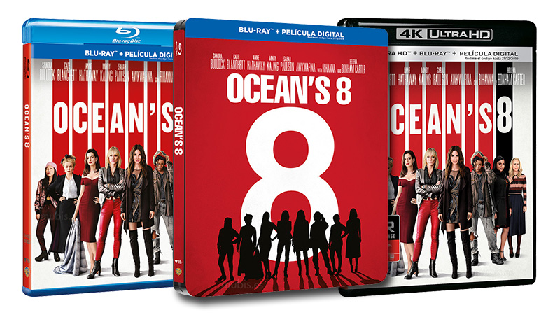 Ocean's 8 en Blu-ray, Steelbook y UHD 4K el 9 de noviembre