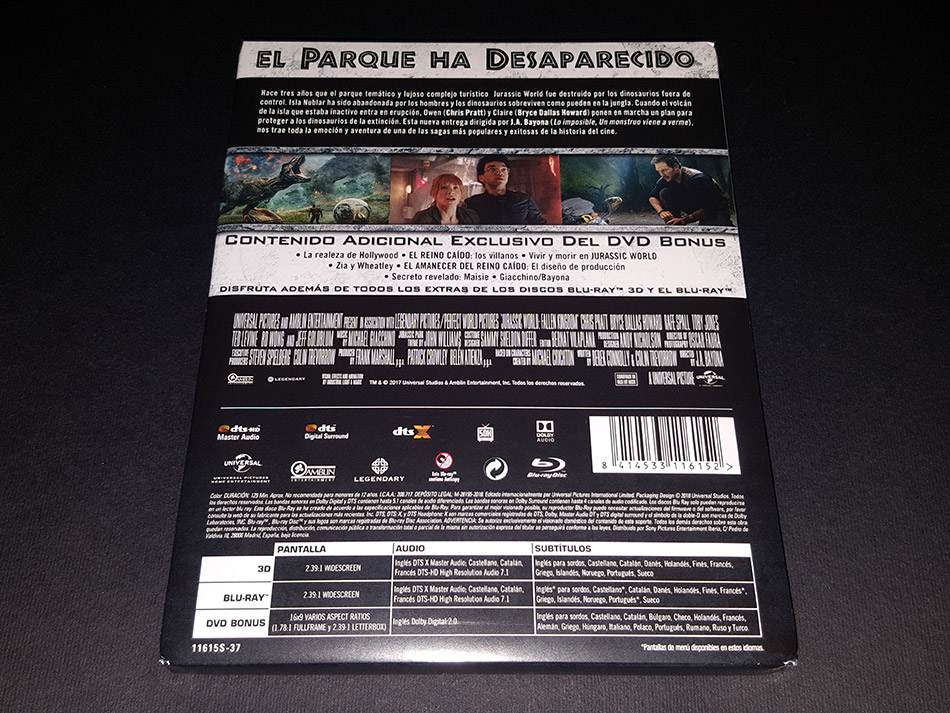  Fotografías del Steelbook de Jurassic World: El Reino Caído en Blu-ray 3D y 2D 8