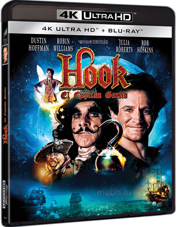 Más información de Hook (El Capitán Garfio) en Ultra HD Blu-ray 1