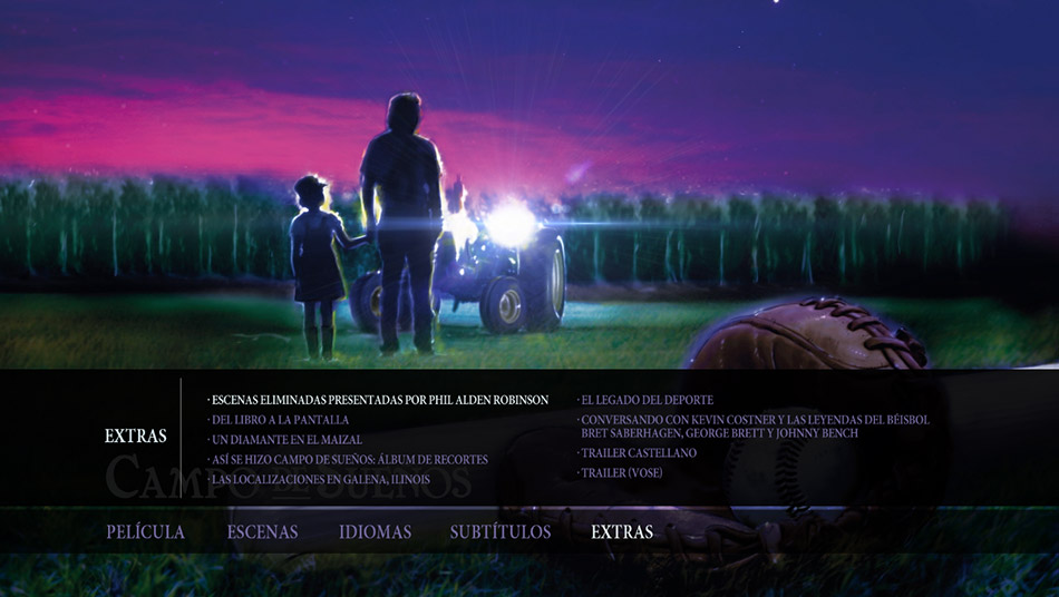 Capturas y menús de la edición especial de Campo de Sueños en Blu-ray 3