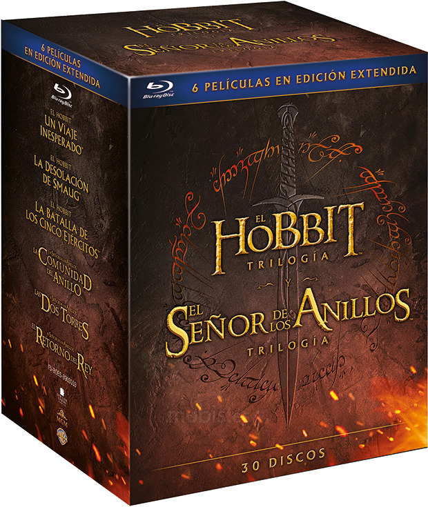 Pack Tierra Media con las versiones extendidas de El Señor de los Anillos y  El Hobbit