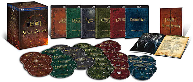 Pack Tierra Media con las versiones extendidas de El Señor de los Anillos y  El Hobbit