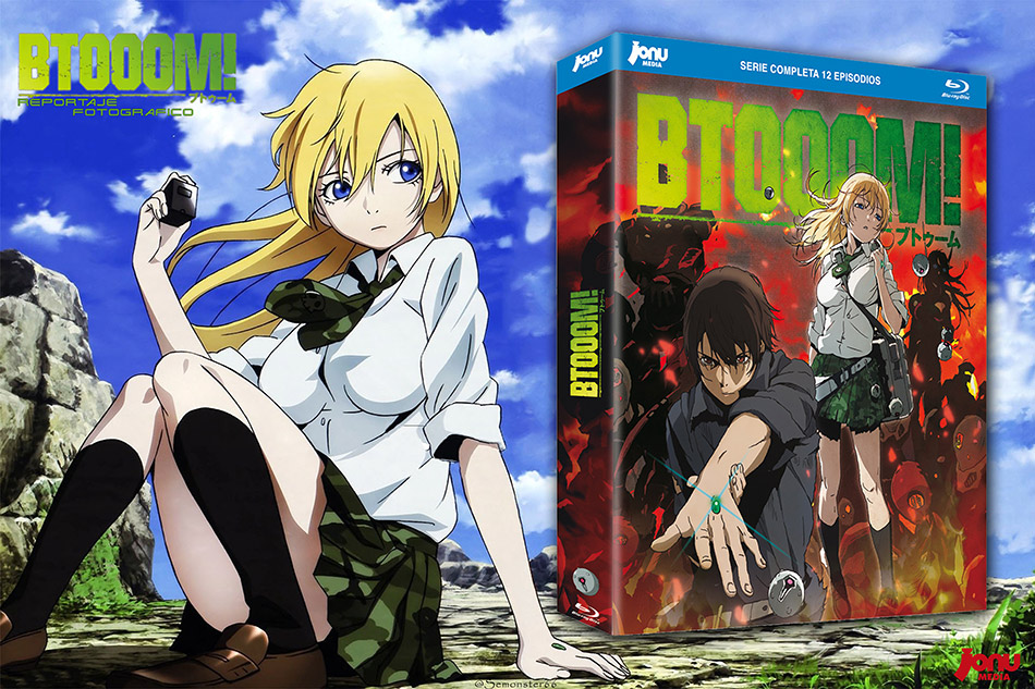 Fotografías del Digipak de la serie Btooom! en Blu-ray 1