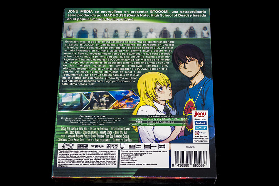 Fotografías del Digipak de la serie Btooom! en Blu-ray 7