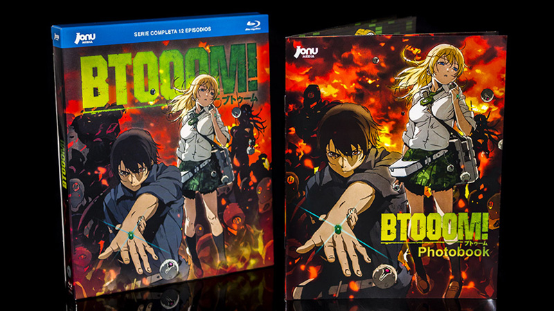 Fotografías del Digipak de la serie Btooom! en Blu-ray