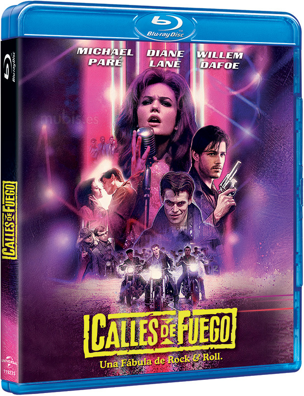 Diseño de la carátula de Calles de Fuego en Blu-ray 1