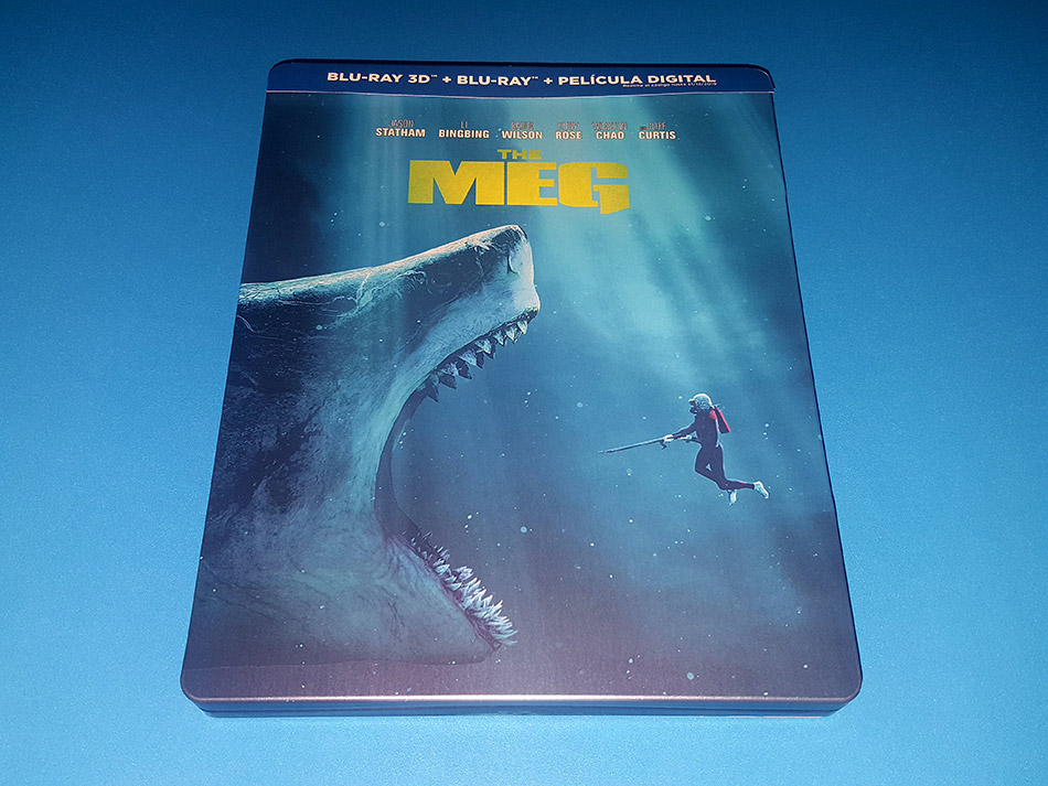 Fotografías del Steelbook de Megalodón en Blu-ray 3D y 2D 3