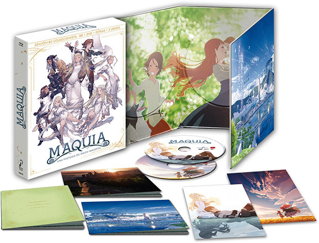 Maquia. Una Historia de Amor Inmortal en Blu-ray sencillo y coleccionista