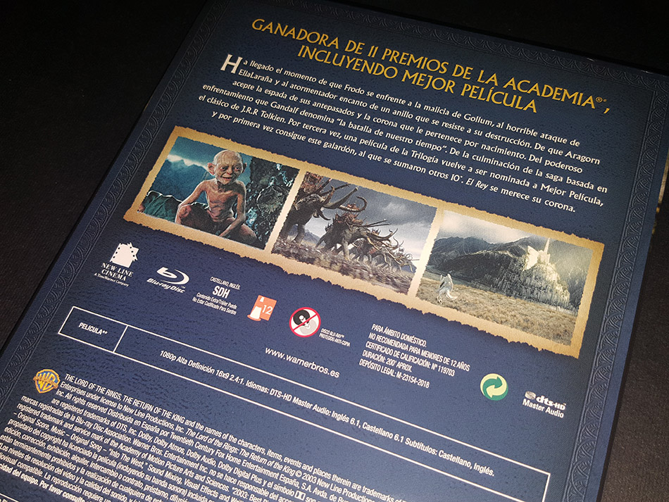 Fotografías del Digibook de El Señor de los Anillos: El Retorno del Rey en Blu-ray 4