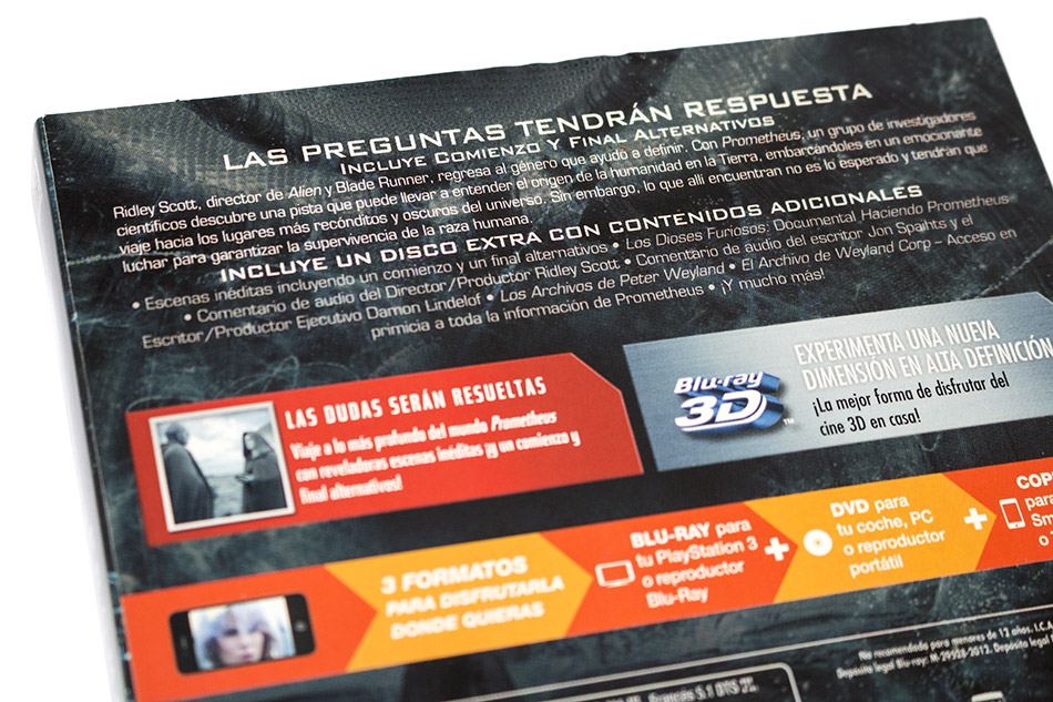 Fotografías de la edición coleccionista de Prometheus en Blu-ray 3D y 2D 6