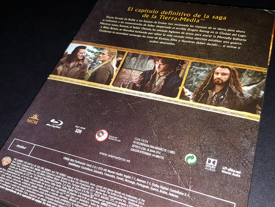 Fotografías del Digibook de El Hobbit: La Batalla de los Cinco Ejércitos en Blu-ray 4