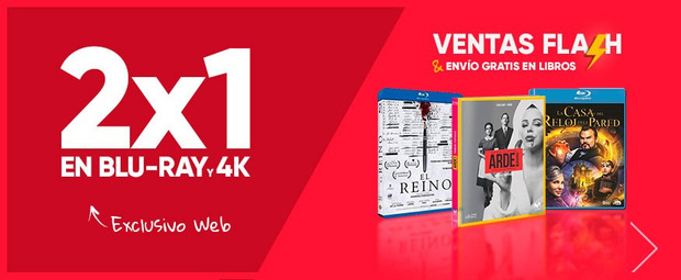 Oferta 2x1 en Blu-ray y UHD 4K en fnac.es