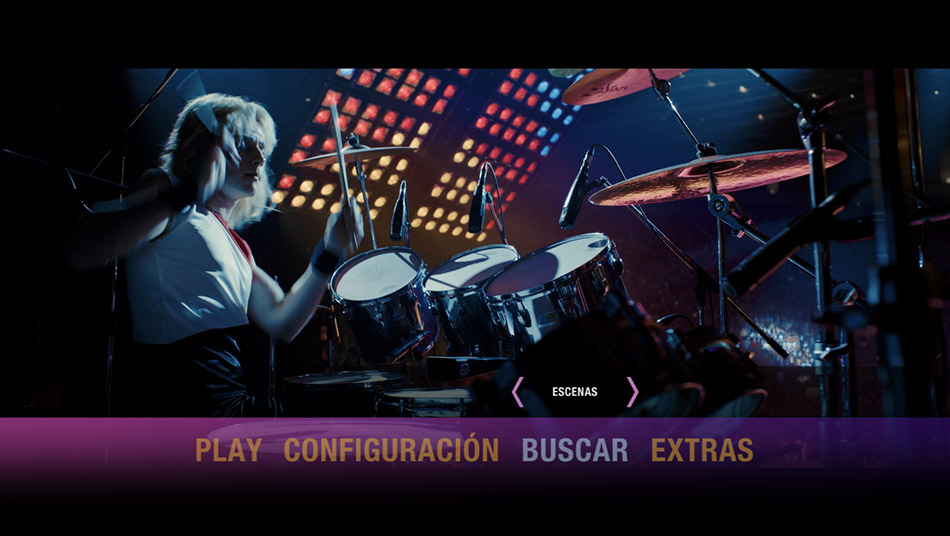 Capturas de imágen y menús del Blu-ray de Bohemian Rhapsody 2