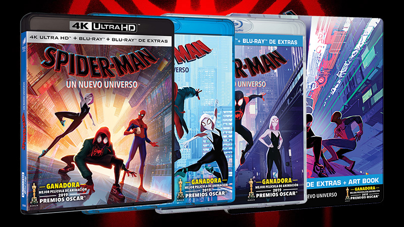Diseños de Spider-Man: Un Nuevo Universo en Blu-ray, 3D y 4K