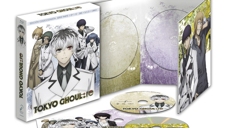 Primer pack de la serie de anime Tokyo Ghoul: re en Blu-ray