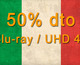Promoción 50% dto comprando 5 Blu-ray o UHD 4K en amazon Italia