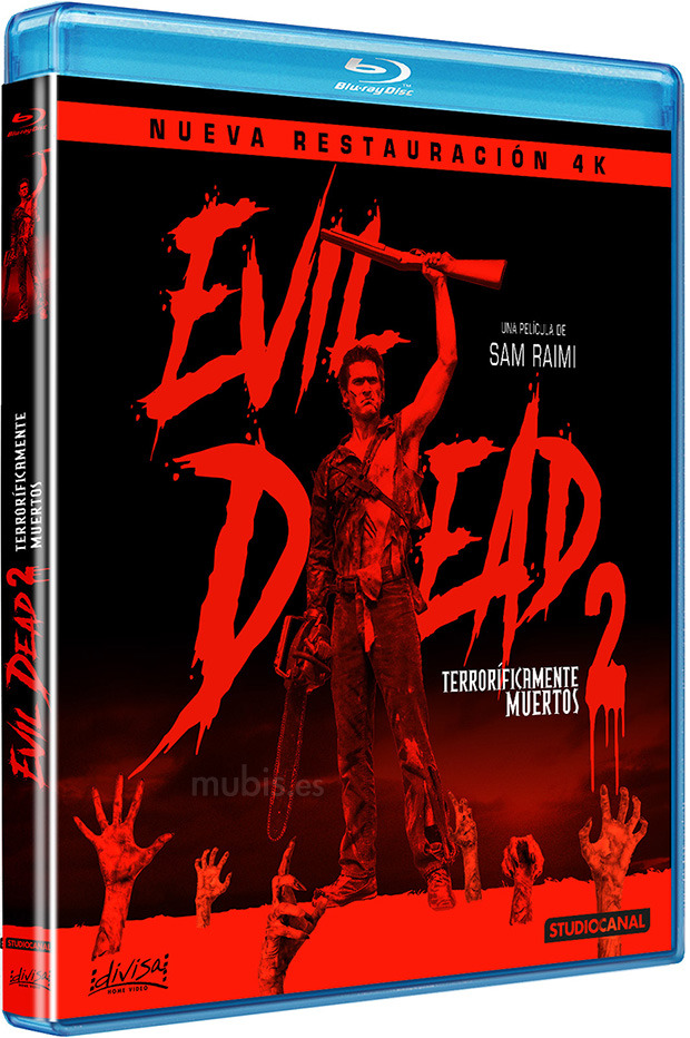 Diseño de la carátula de Terroríficamente Muertos (Evil Dead 2) en Blu-ray 1