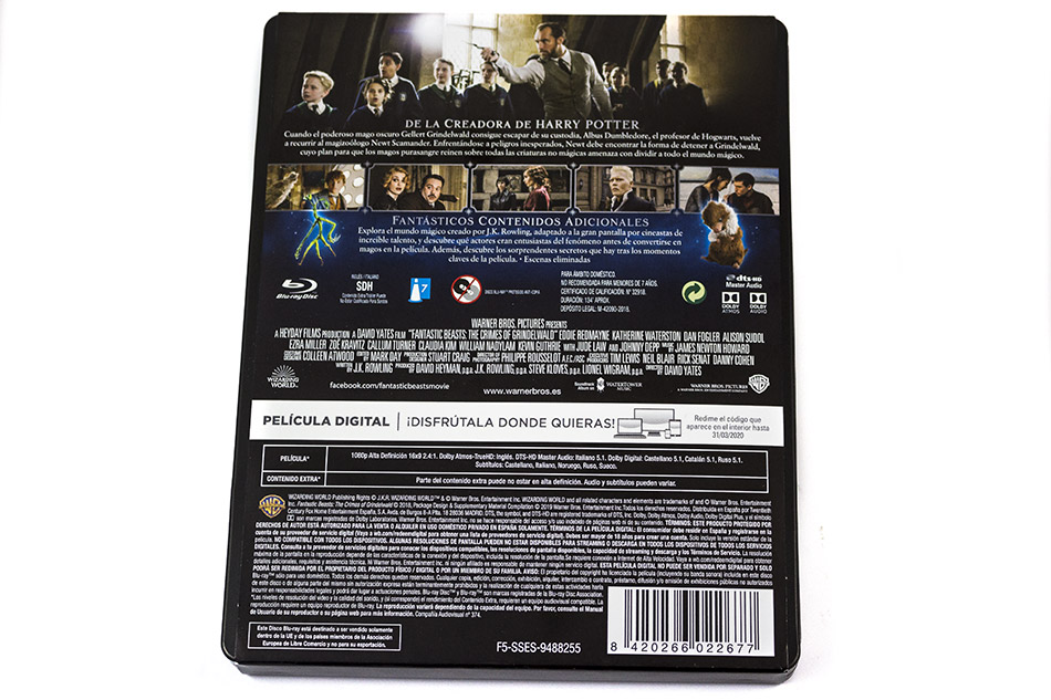 Fotografías del Steelbook de Animales Fantásticos: Los Crímenes de Grindelwald en Blu-ray 7