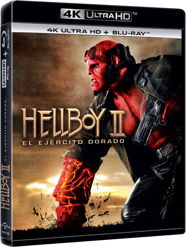 Diseño de la carátula de Hellboy II: El Ejército Dorado en Ultra HD Blu-ray 1