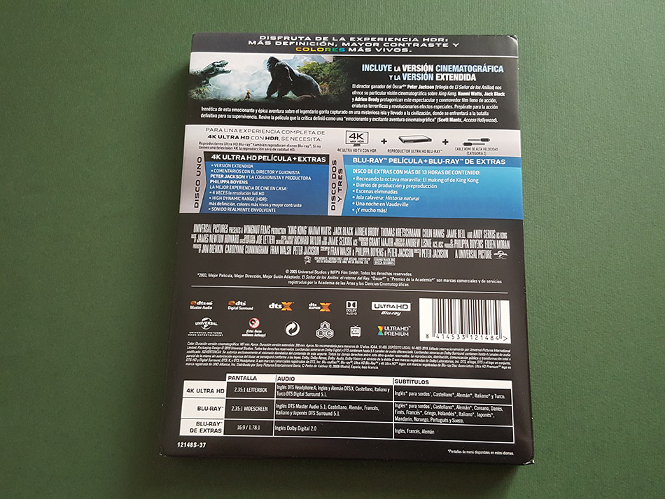 Fotografías del Steelbook de King Kong en UHD 4K 5
