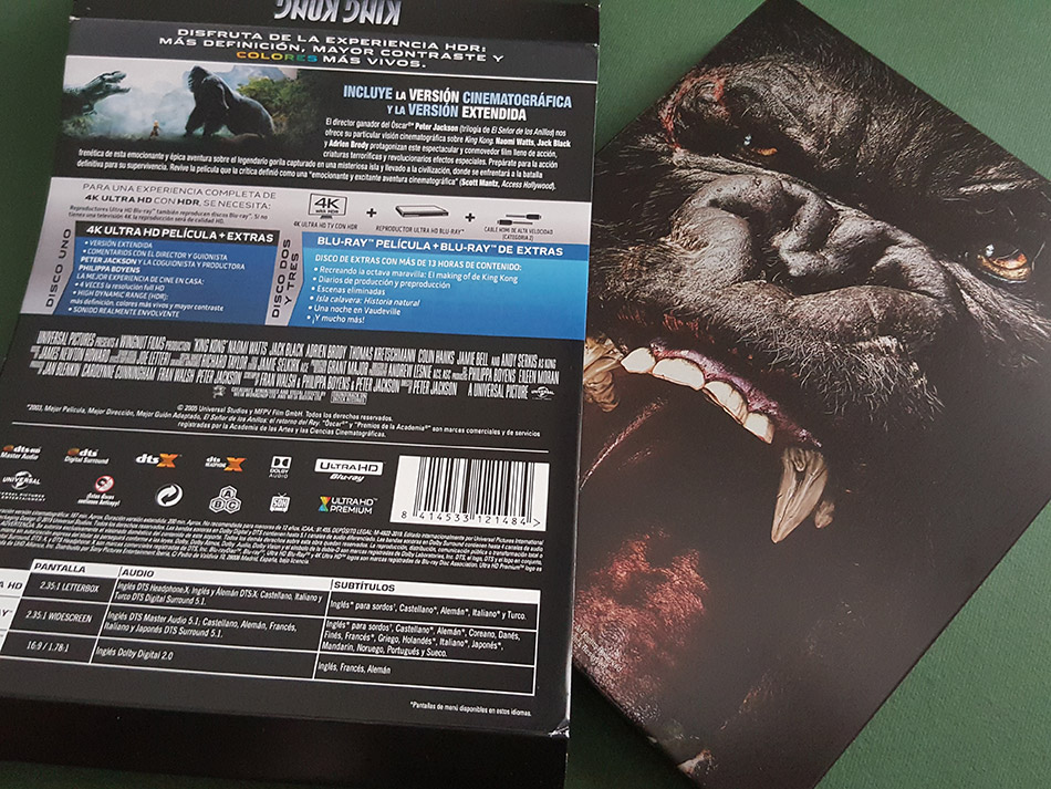 Fotografías del Steelbook de King Kong en UHD 4K 8