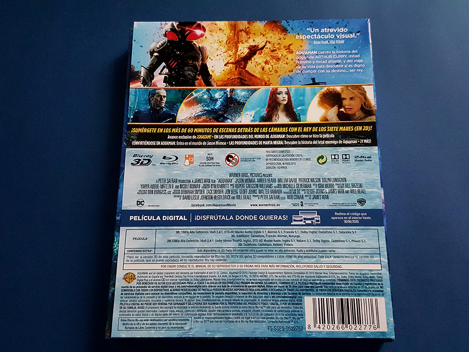Fotografías del Digibook de Aquaman en Blu-ray 3D 5