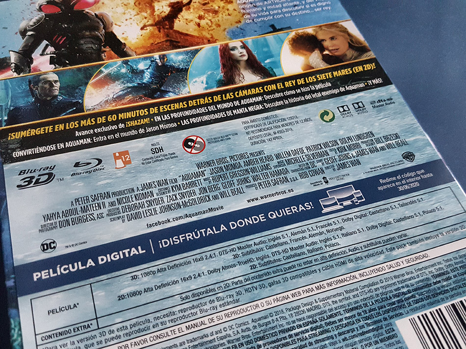Fotografías del Digibook de Aquaman en Blu-ray 3D 6