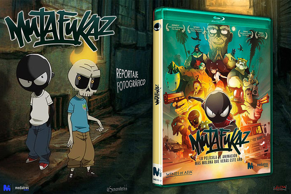 Fotografías del Blu-ray de Mutafukaz con libreto y caja verde 1