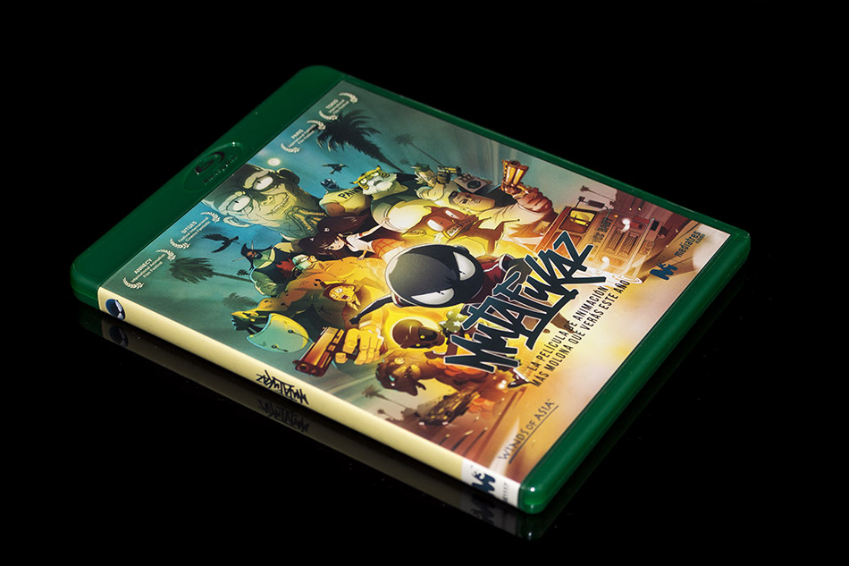 Fotografías del Blu-ray de Mutafukaz con libreto y caja verde 2