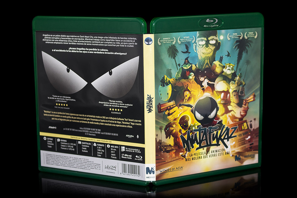 Fotografías del Blu-ray de Mutafukaz con libreto y caja verde 8