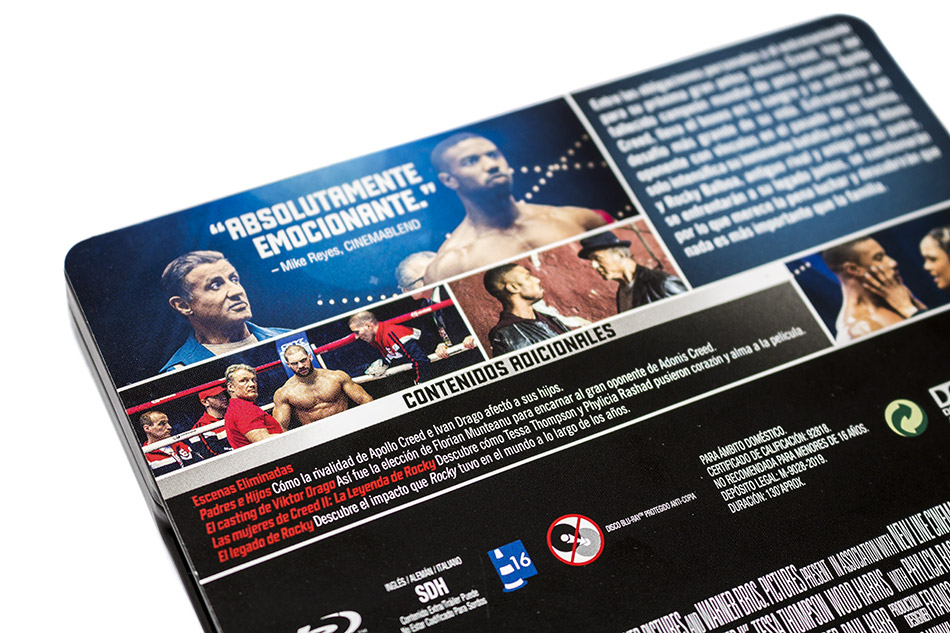 Fotografías del Steelbook de Creed II: La Leyenda de Rocky en Blu-ray 8