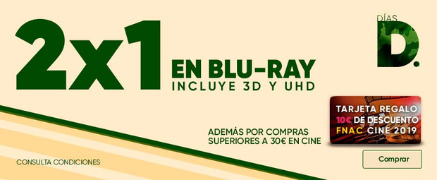 Oferta 2x1 en Blu-ray y UHD 4K de fnac.es