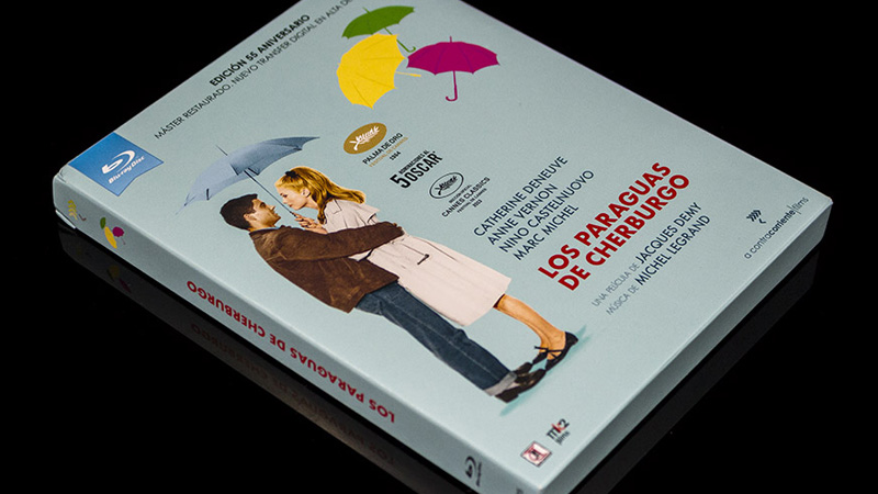 Fotografías del Blu-ray con funda y libreto de Los Paraguas de Cherburgo