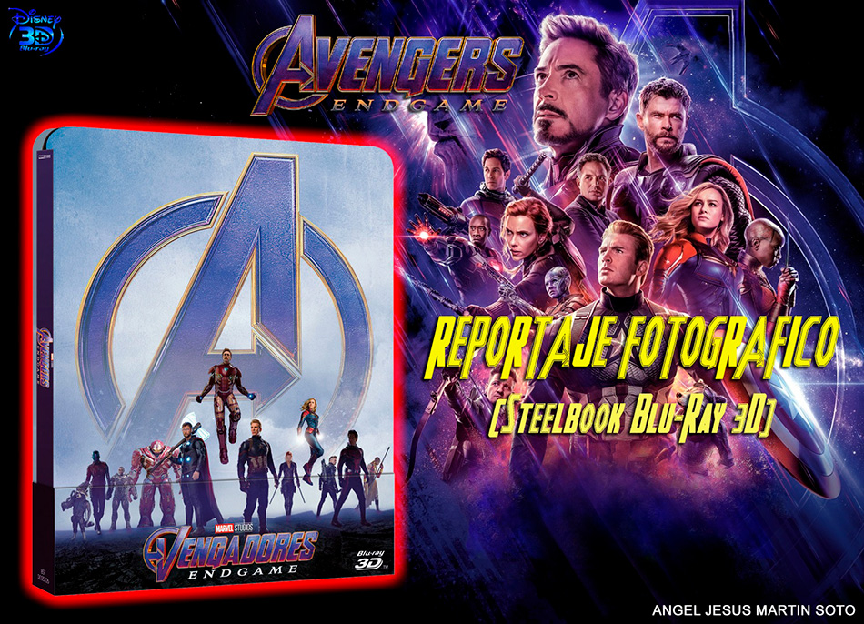 Fotografías del Steelbook de Vengadores: Endgame en Blu-ray 3D 1