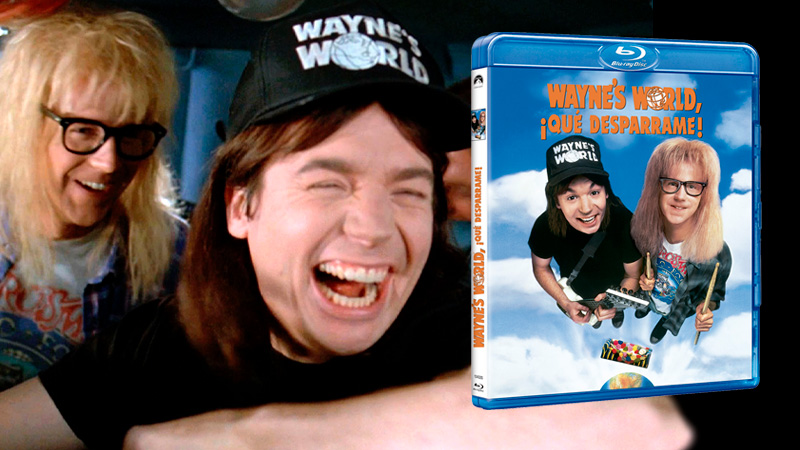 Carátula y datos técnicos del Blu-ray de Wayne's World: ¡Qué Desparrame!