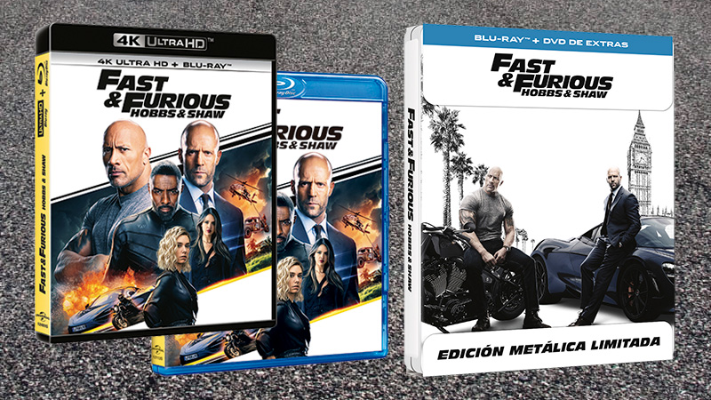 Fast & Furious: Hobbs & Shaw en Blu-ray, Steelbook y UHD 4K