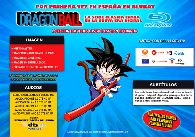 Todos los detalles del Box 1 de Dragon Ball en Blu-ray