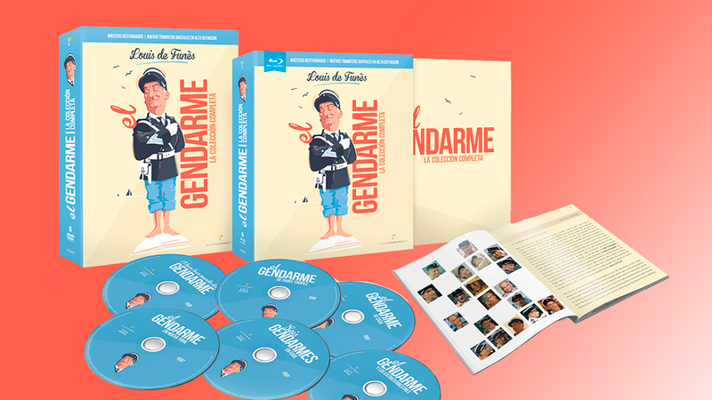 Digipak con la colección completa de El Gendarme de Louis de Funès en Blu-ray