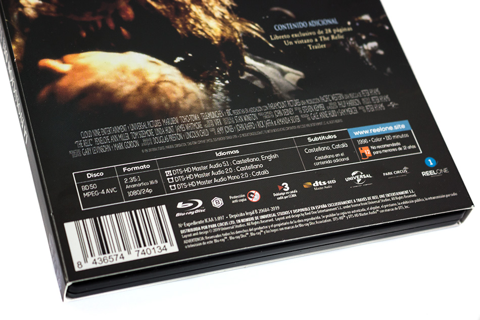 Fotografías de la edición con funda y libreto de The Relic en Blu-ray 8