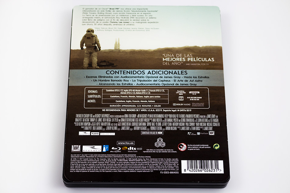 Fotografías del Steelbook de Ad Astra en Blu-ray 6