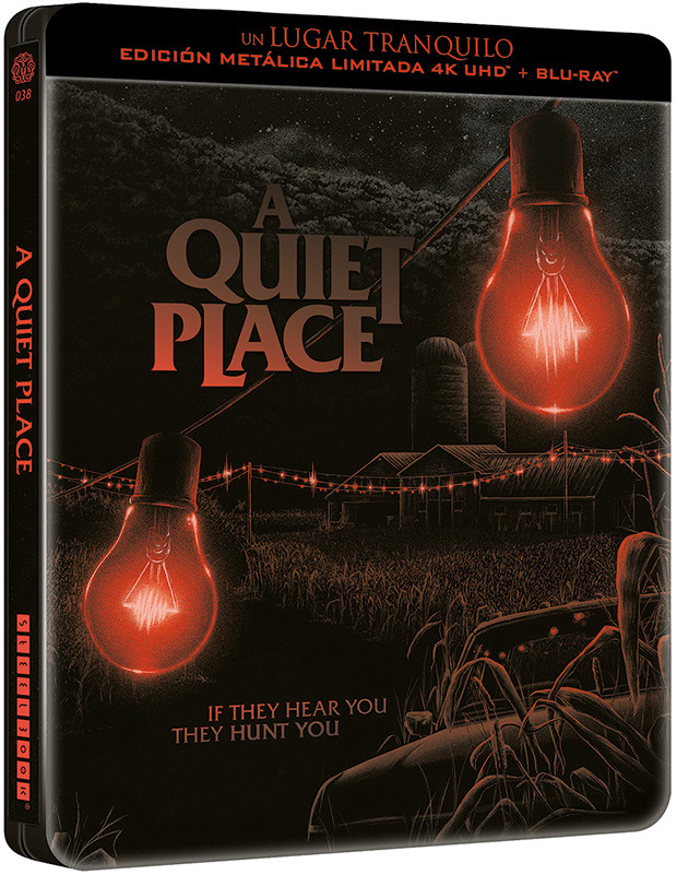 Diseño de la carátula de Un Lugar Tranquilo - Edición Metálica en Ultra HD Blu-ray 1