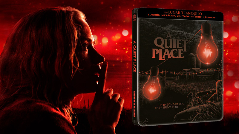 Steelbook diseñado por Mondo de Un Lugar Tranquilo en UHD 4K