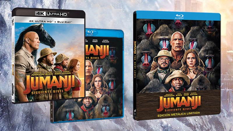 Todos los detalles de Jumanji: Siguiente Nivel en Blu-ray y UHD 4K