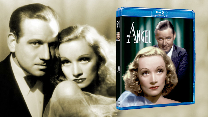 Carátula y datos técnicos del clásico Ángel de Ernst Lubitsch en Blu-ray