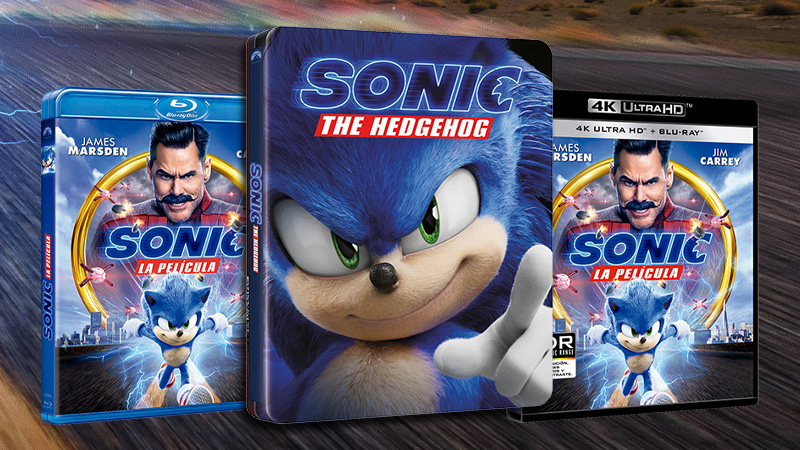 Diseños de "Sonic. La Película" en Blu-ray, Steelbook y UHD 4K