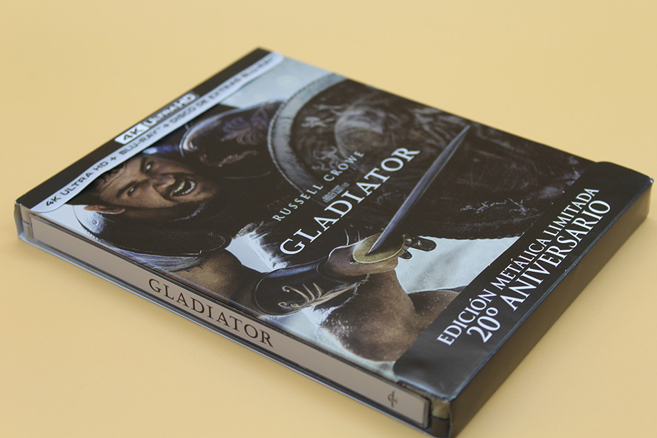 Fotografías del Steelbook 20º Aniversario de Gladiator en UHD 4K y Blu-ray 2
