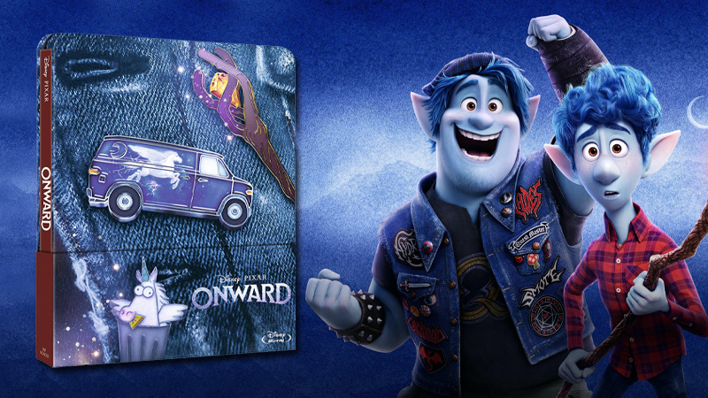 Onward de Disney • Pixar en Blu-ray y Steelbook